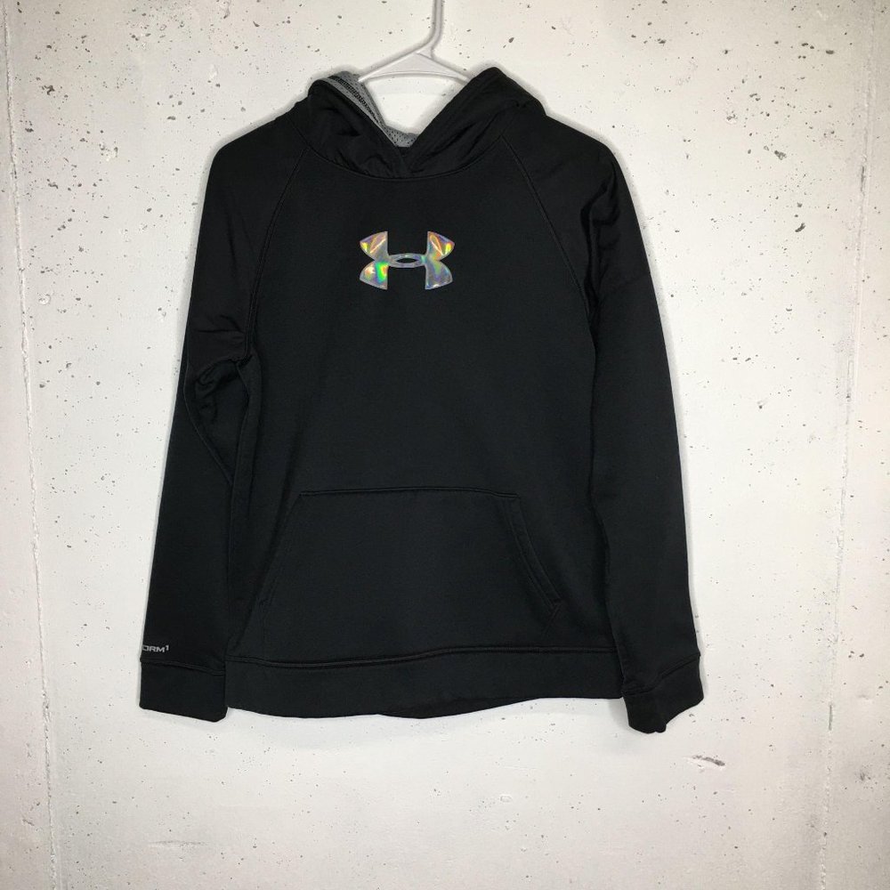 Black Under Armour Hoodie size YXL-